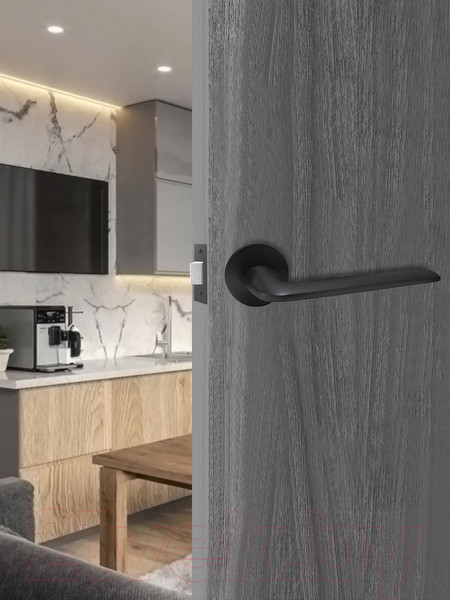 Изображение товара Ручка дверная Vrata 2118 серия 06 Slim (черный)