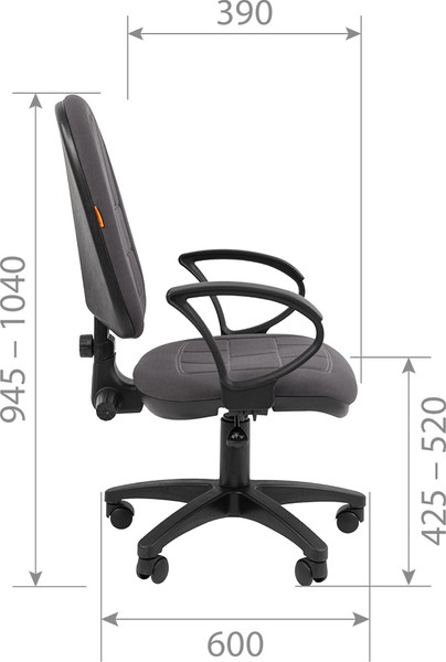 Изображение товара Кресло офисное Chairman 205 (ткань T08, черный)