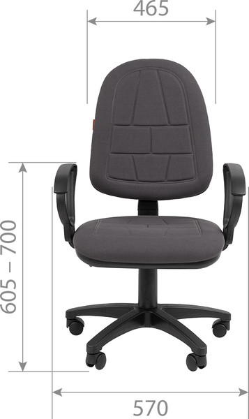 Изображение товара Кресло офисное Chairman 205 (ткань Т13, серый)