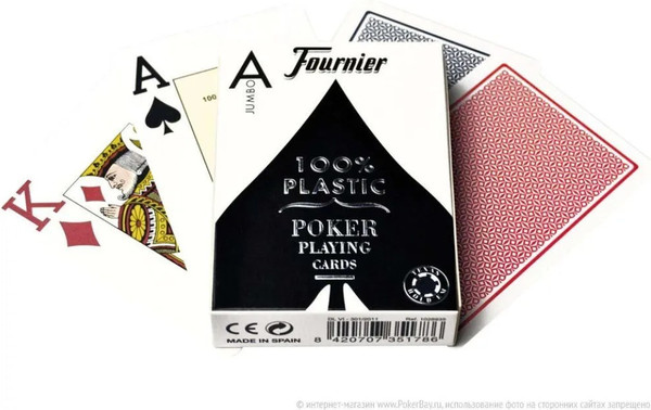 Изображение товара Игральные карты Fournier No. 2800 jumbo index / 1028935-b (синий)