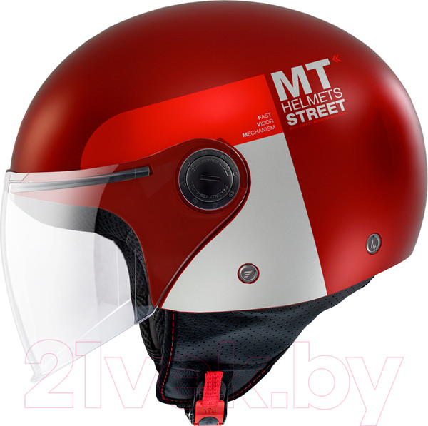 Изображение товара Мотошлем MT Helmets Street S Inboard (M, матовый  красный)