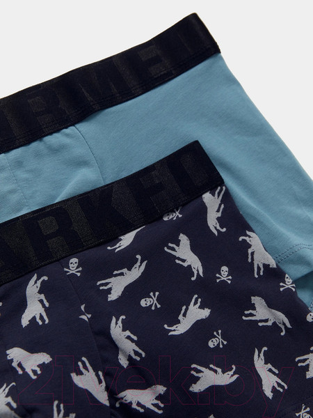 Изображение товара Комплект мужских трусов Mark Formelle 411215-2 (р.86-96, серо-голубой/волки на морском)