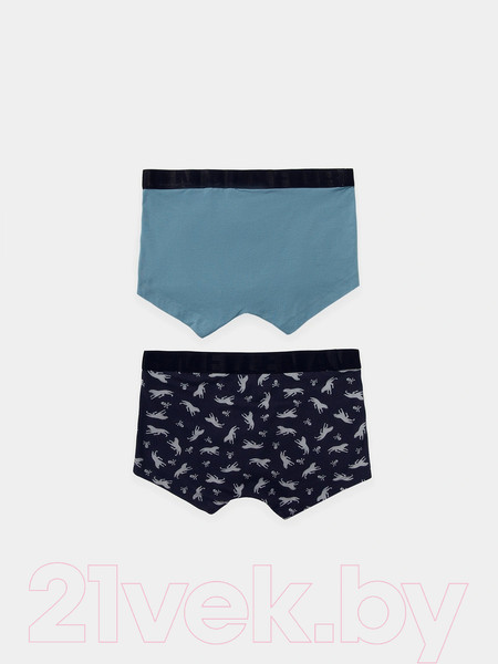Изображение товара Комплект мужских трусов Mark Formelle 411215-2 (р.86-96, серо-голубой/волки на морском)
