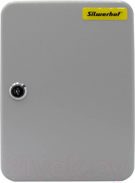 Изображение товара Ключница металлическая Silwerhof На 48 ключей 250х180х80мм (серый металл)