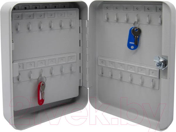 Изображение товара Ключница металлическая Silwerhof На 48 ключей 250х180х80мм (серый металл)