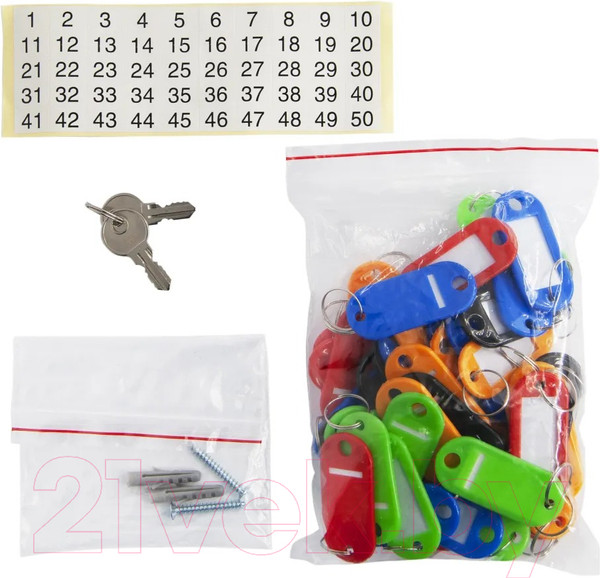 Изображение товара Ключница металлическая Silwerhof На 48 ключей 250х180х80мм (серый металл)