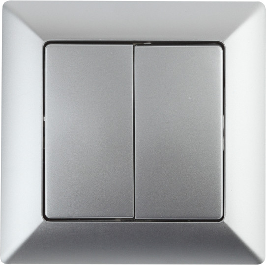 Изображение товара Выключатель INTRO Solo 4-104-03 / Б0053587 (алюминий)