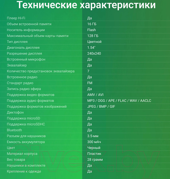 Изображение товара MP3-плеер Digma Z5 BT 16Gb / Z5B (черный)