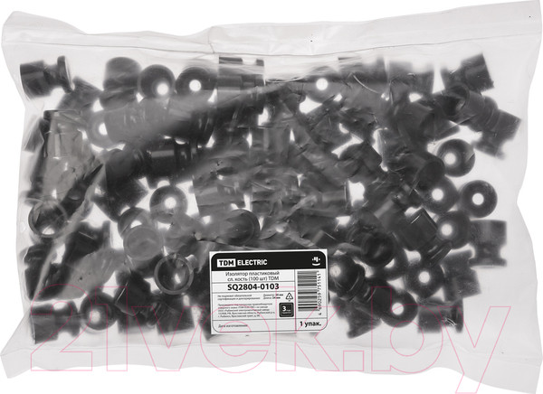 Изображение товара Декоративный изолятор TDM SQ2804-0104 (100шт, черный)