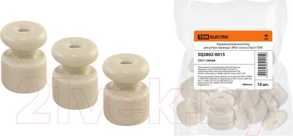 Изображение товара Декоративный изолятор TDM SQ2802-0015 (10шт, сосна)