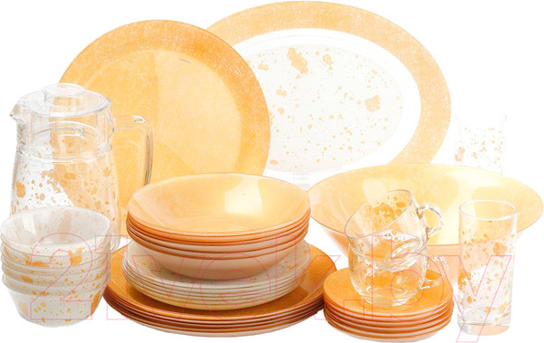 Изображение товара Набор столовой посуды Luminarc Simply Mon'd'or Gold&White V3998 (46пр)