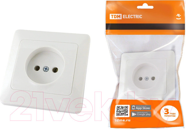 Изображение товара Розетка TDM Ильмень SQ1823-0009 (белый)