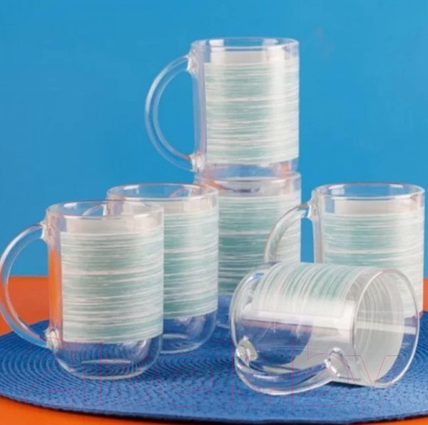 Изображение товара Набор кружек Luminarc Трокет Брашмания Тюркуаз V6068 (6шт)