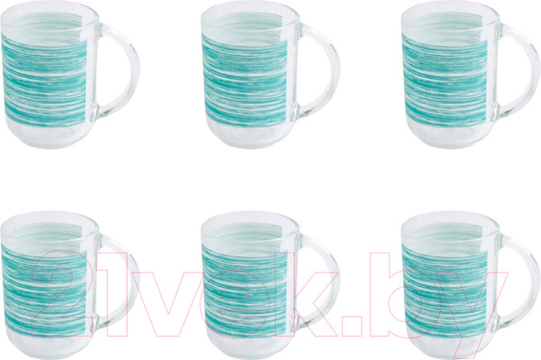 Изображение товара Набор кружек Luminarc Трокет Брашмания Тюркуаз V6068 (6шт)