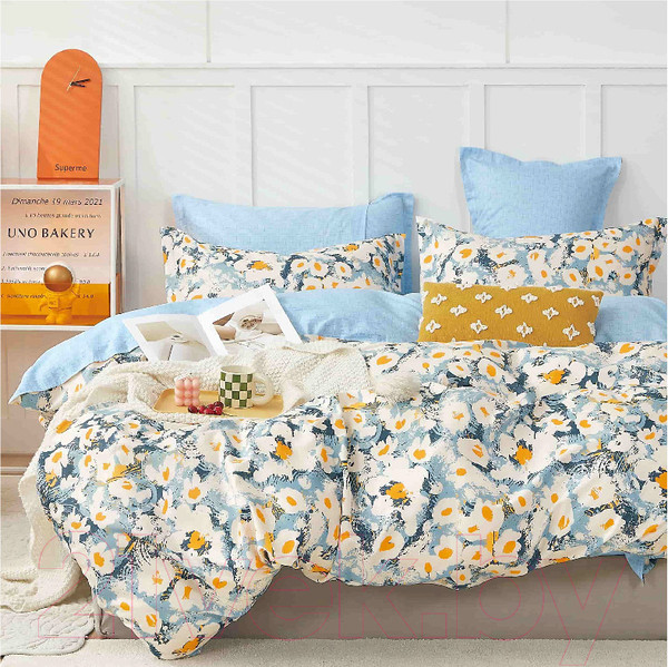 Изображение товара Комплект постельного белья Alleri Сатин Creative 2сп с евро max простыней / СК-198