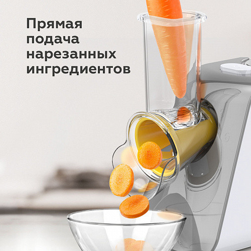 Изображение товара Овощерезка электрическая BQ CH1010 (белый/серый)