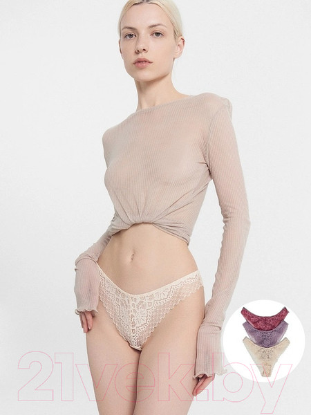 Изображение товара Комплект женских трусов Mark Formelle 412394-3 (р.102, морской туман)