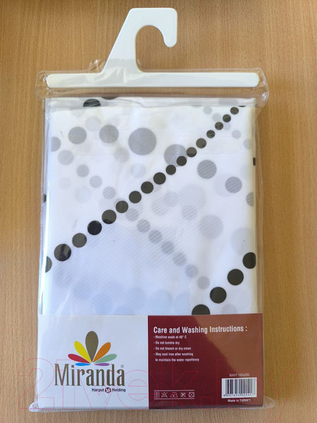 Изображение товара Шторка-занавеска для ванны Miranda Wavy Black