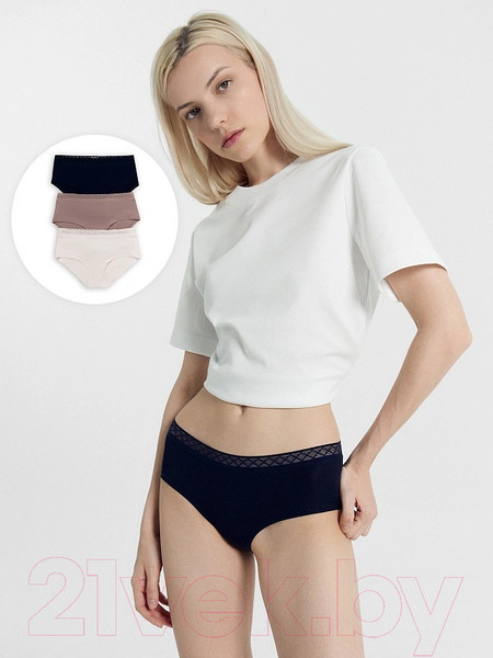 Изображение товара Комплект женских трусов Mark Formelle 412407-3 (р.94, черный кварц)