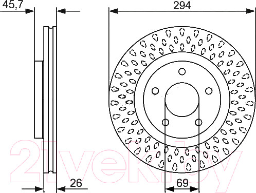 Изображение товара Тормозной диск Bosch 0986479751