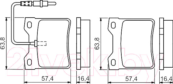 Изображение товара Тормозные колодки Bosch 0986494055