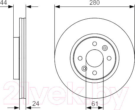 Изображение товара Тормозной диск Bosch 0986479R67
