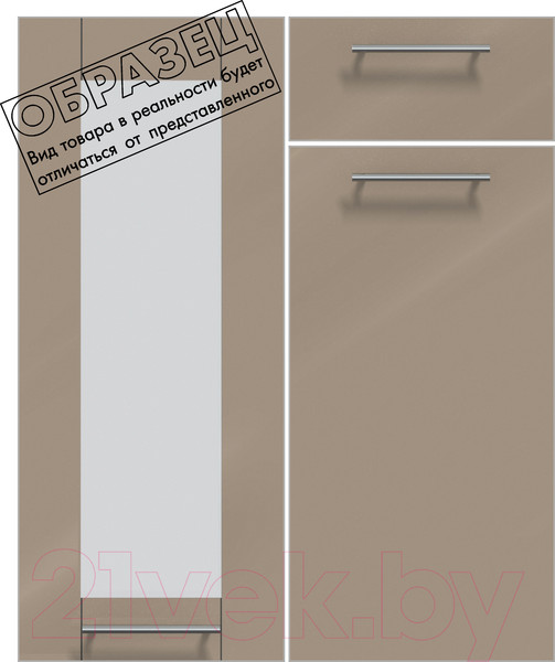 Изображение товара Кухонный гарнитур Interline Мила Пластик 1.5 В (дуб эпоксид/черный/кастилло темный)