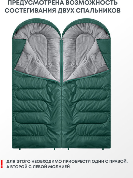 Изображение товара Спальный мешок RSP Outdoor Sleep 250 / SB-SLE-250-GN-R (зеленый)