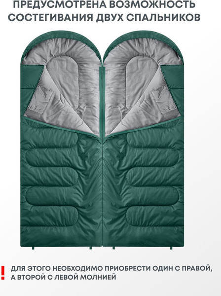 Изображение товара Спальный мешок RSP Outdoor Sleep 150 / SB-SLE-150-GN-R (зеленый)