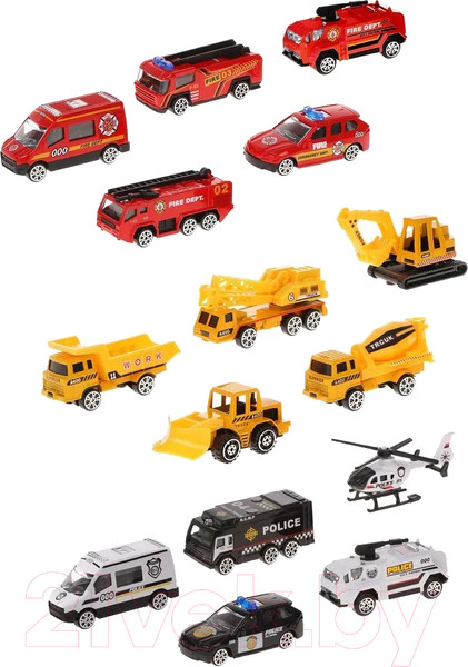 Изображение товара Набор игрушечной техники Пламенный мотор Спецтранспорт / 870521