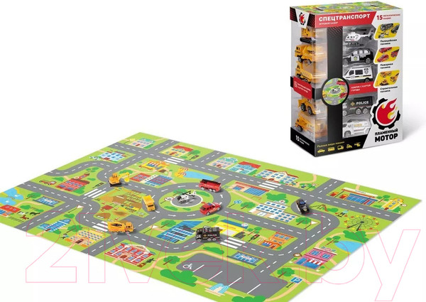 Изображение товара Набор игрушечной техники Пламенный мотор Спецтранспорт / 870521