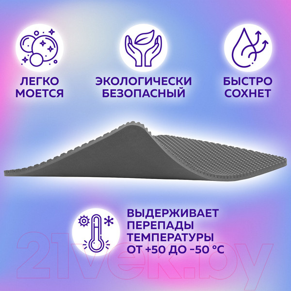 Изображение товара Коврик грязезащитный Laima Eva 608712 (серый)