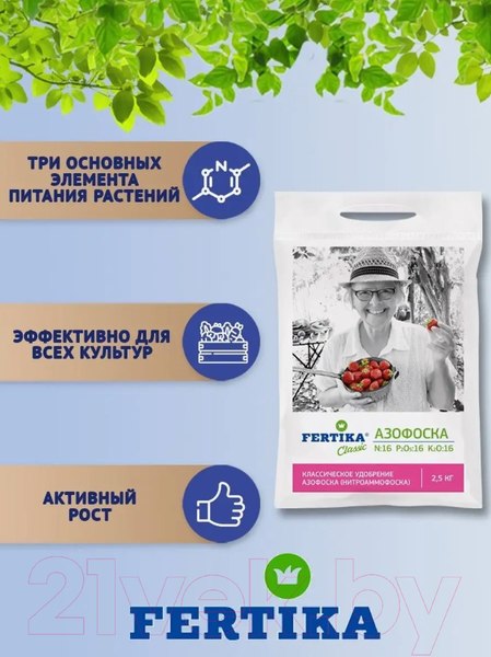 Изображение товара Удобрение Fertika Азофоска с микроэлементами (2.5кг)
