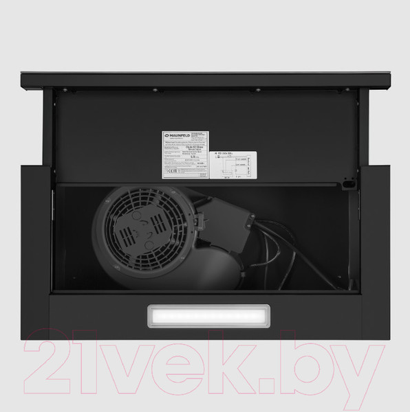 Изображение товара Вытяжка телескопическая Maunfeld Clyde 50 (черное стекло)