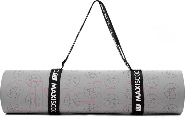 Изображение товара Коврик для йоги и фитнеса Maxiscoo Fit С ремешком / MSF-XN-150723-8-GR (серый)