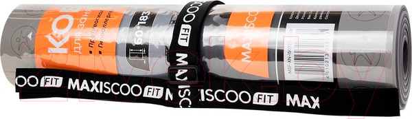 Изображение товара Коврик для йоги и фитнеса Maxiscoo Fit С ремешком / MSF-XN-150723-8-GR (серый)
