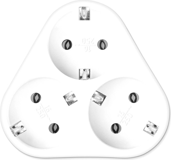 Изображение товара Электроразветвитель Buro BU-PS3VG-W (3 розетки, белый)