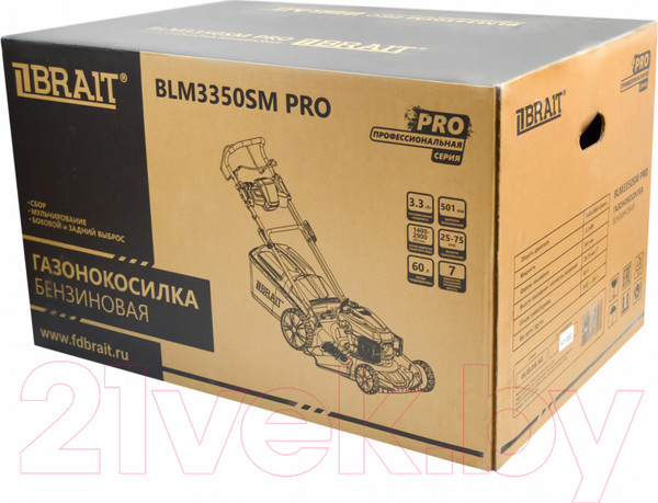 Изображение товара Газонокосилка бензиновая Brait BLM3350SM PRO