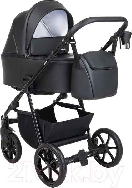 Изображение товара Детская универсальная коляска Pituso Tossa 2 в 1 / TS/25/1 (кожа/черный)
