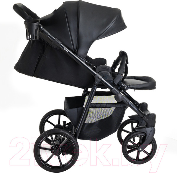 Изображение товара Детская универсальная коляска Pituso Tossa 2 в 1 / TS/25/1 (кожа/черный)