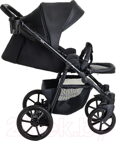 Изображение товара Детская универсальная коляска Pituso Tossa 2 в 1 / TS/25/1 (кожа/черный)