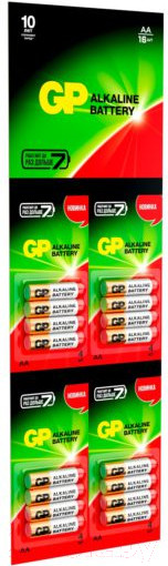 Изображение товара Комплект батареек GP Batteries Alkaline AA / 15ARHCP4m4-2CR4 (16шт)