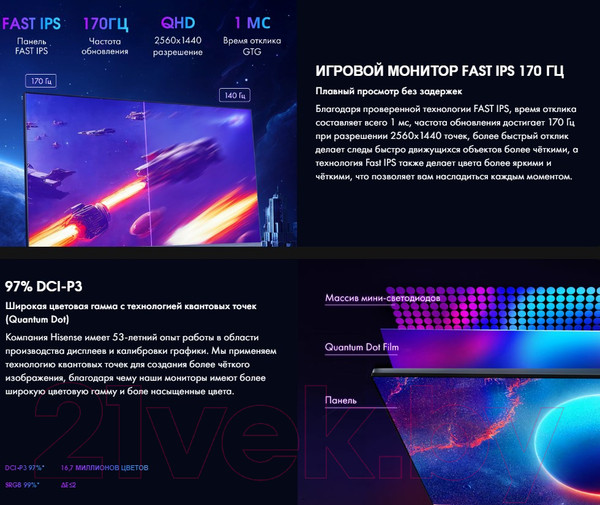 Изображение товара Монитор Hisense 27G7H (темно-серый)