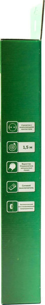 Изображение товара Сетевой фильтр Юнивольт 00-00000386 (1.5м, 4 розетки, белый)