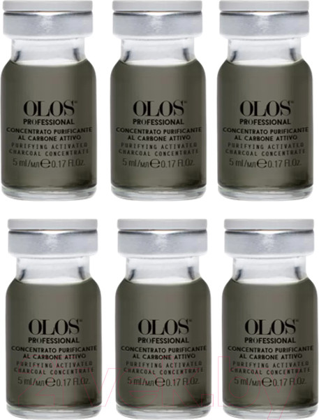 Изображение товара Ампулы для лица Olos Impure skin Очищающий концентрат с активным углем (6x5мл)