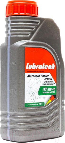 Изображение товара Моторное масло Lubratech Mototech Power 5W40 4T (1л)