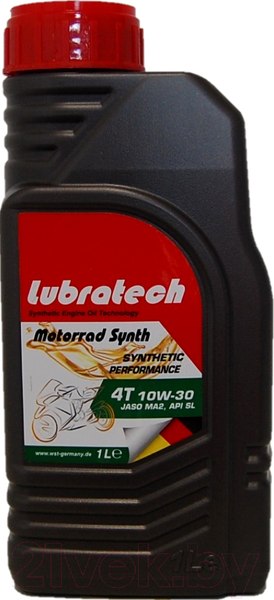 Изображение товара Моторное масло Lubratech Motorrad Synth 10W30 4T (1л)