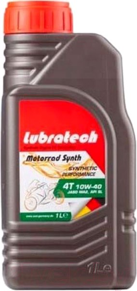 Изображение товара Моторное масло Lubratech Motorrad Synth 10W40 4T (1л)
