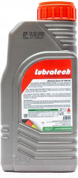 Изображение товара Моторное масло Lubratech Mototech Power 10W40 4T (1л)