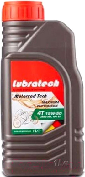 Изображение товара Моторное масло Lubratech Motorrad Tech 15W50 4T (1л)